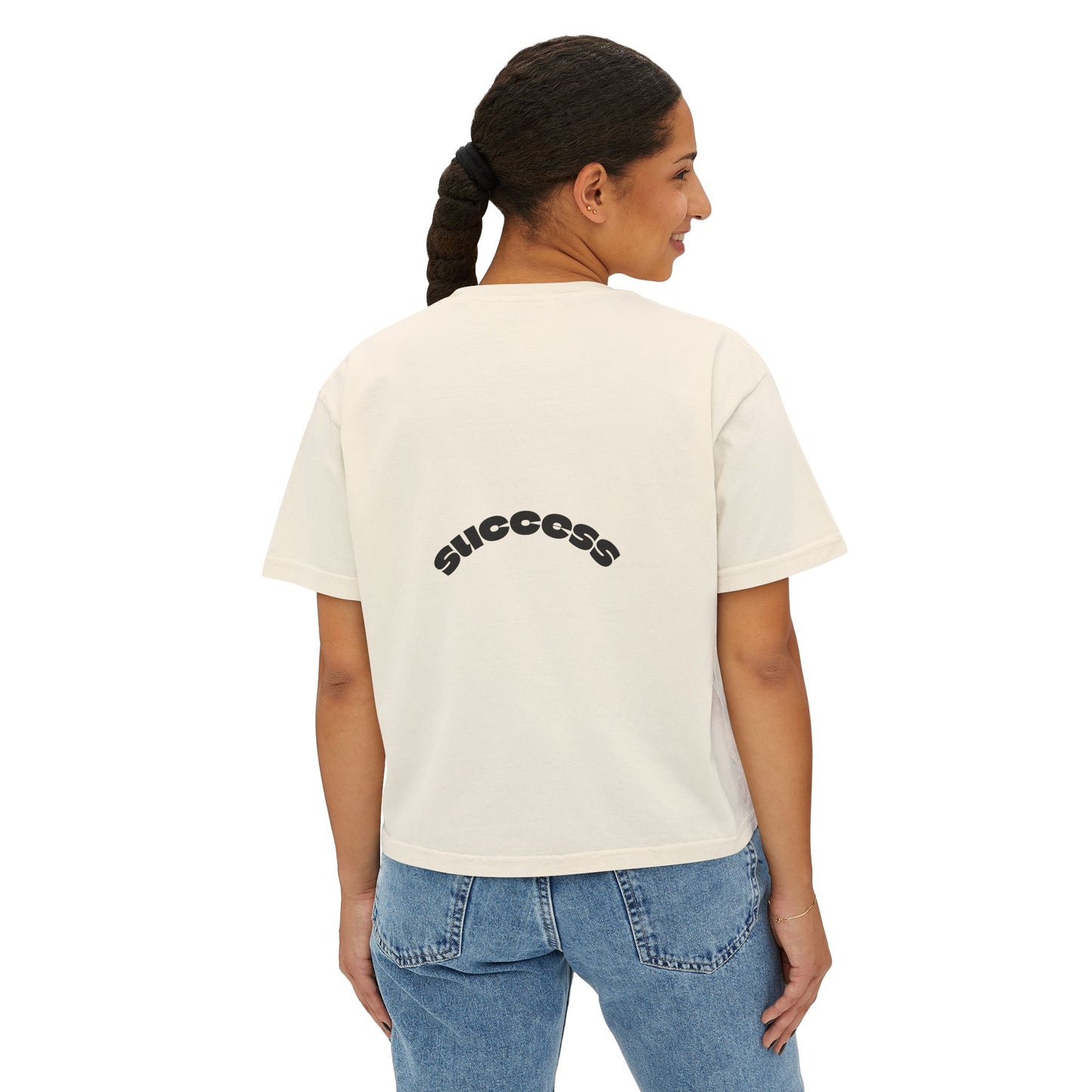 Success Women's Boxy Tee, Motivational Top, Casual Wear, Gift for Her, Positive Vibes, Everyday Tee