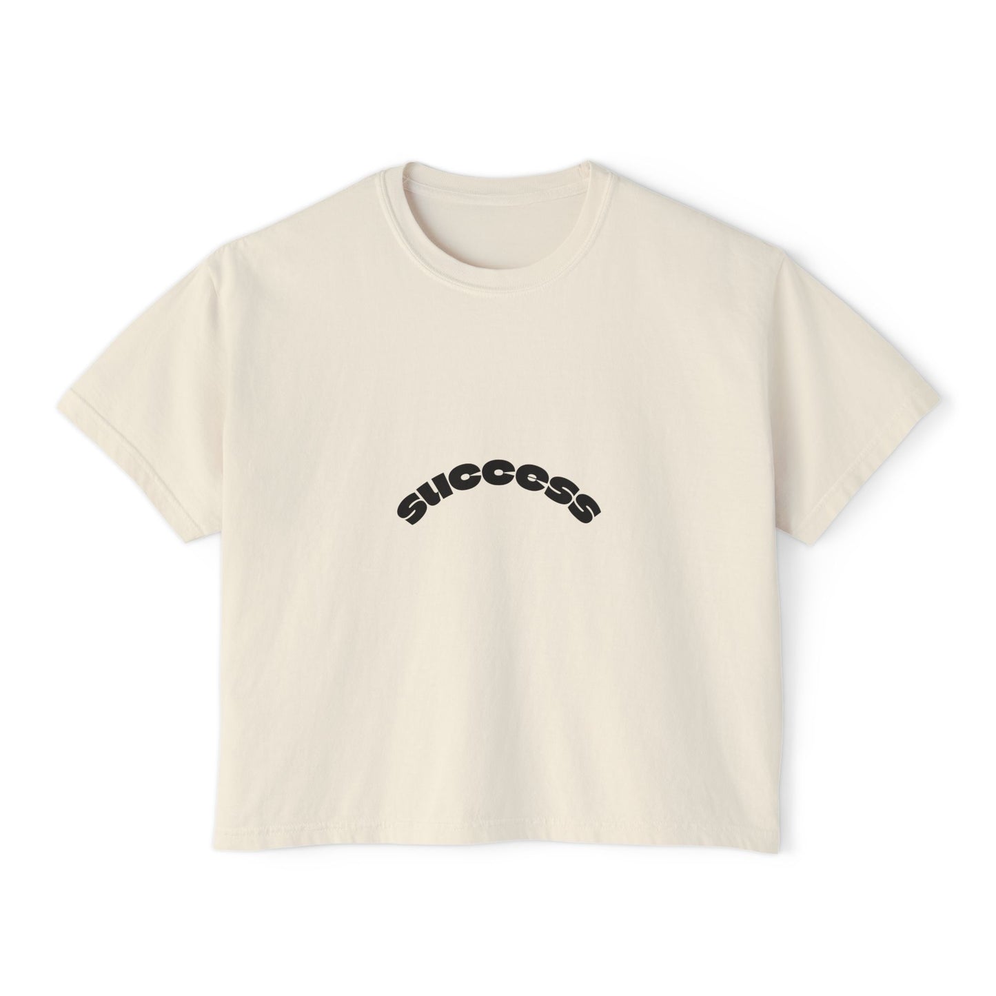 Success Women's Boxy Tee, Motivational Top, Casual Wear, Gift for Her, Positive Vibes, Everyday Tee
