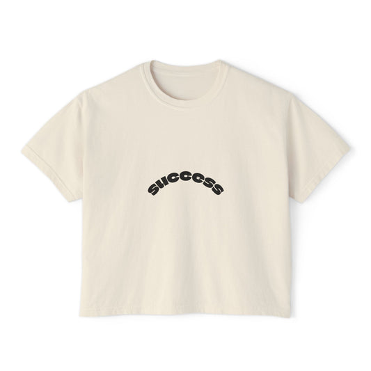 Success Women's Boxy Tee, Motivational Top, Casual Wear, Gift for Her, Positive Vibes, Everyday Tee