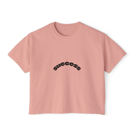 Success Women's Boxy Tee, Motivational Top, Casual Wear, Gift for Her, Positive Vibes, Everyday Tee